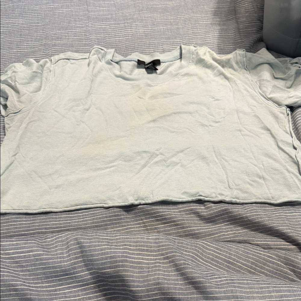 Forever 21 Light Blue Crop Top